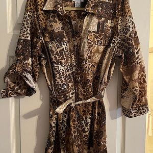 Animal Print Blouse size XL